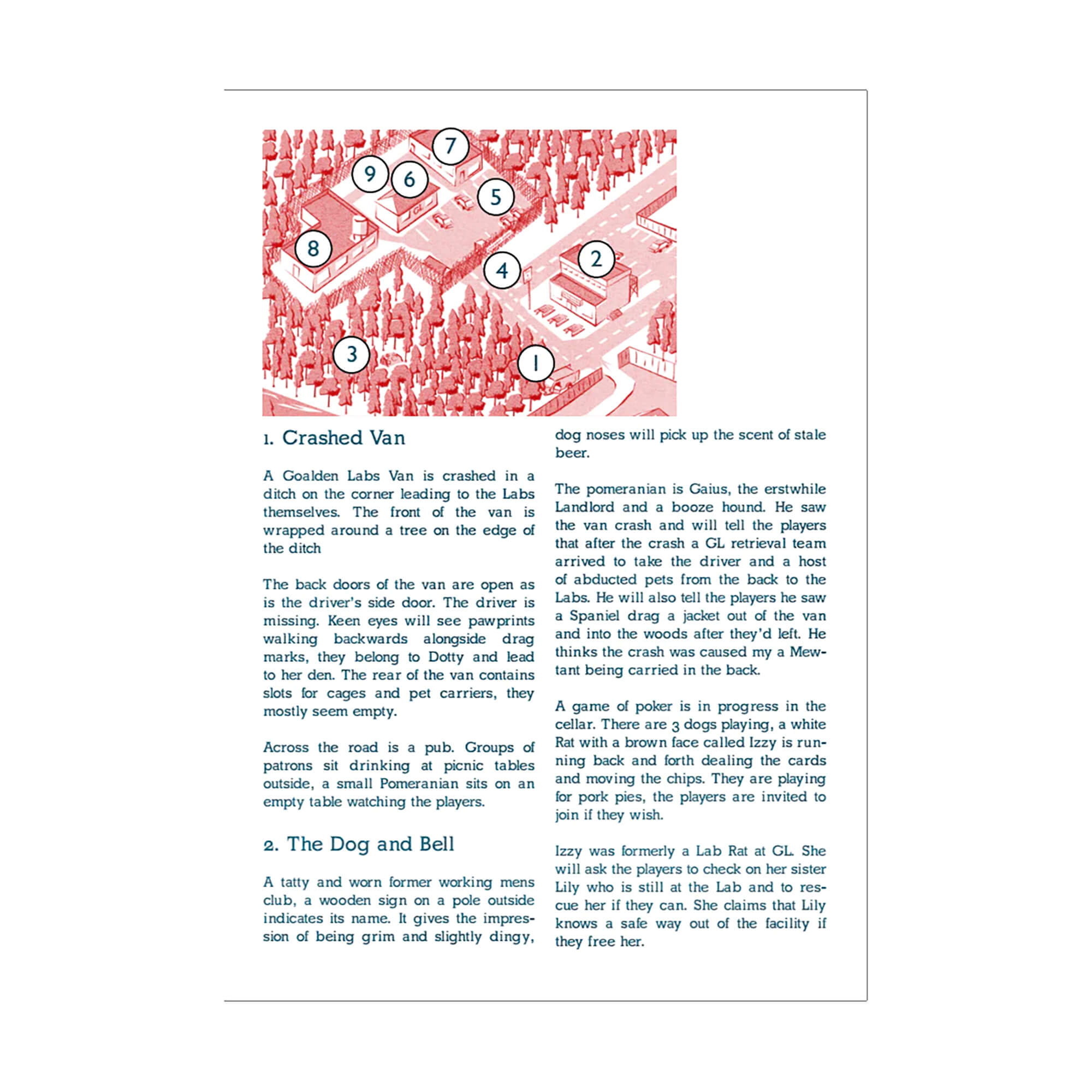 All Rolled Up Were-Woofs rodinná RPG hra zine A5