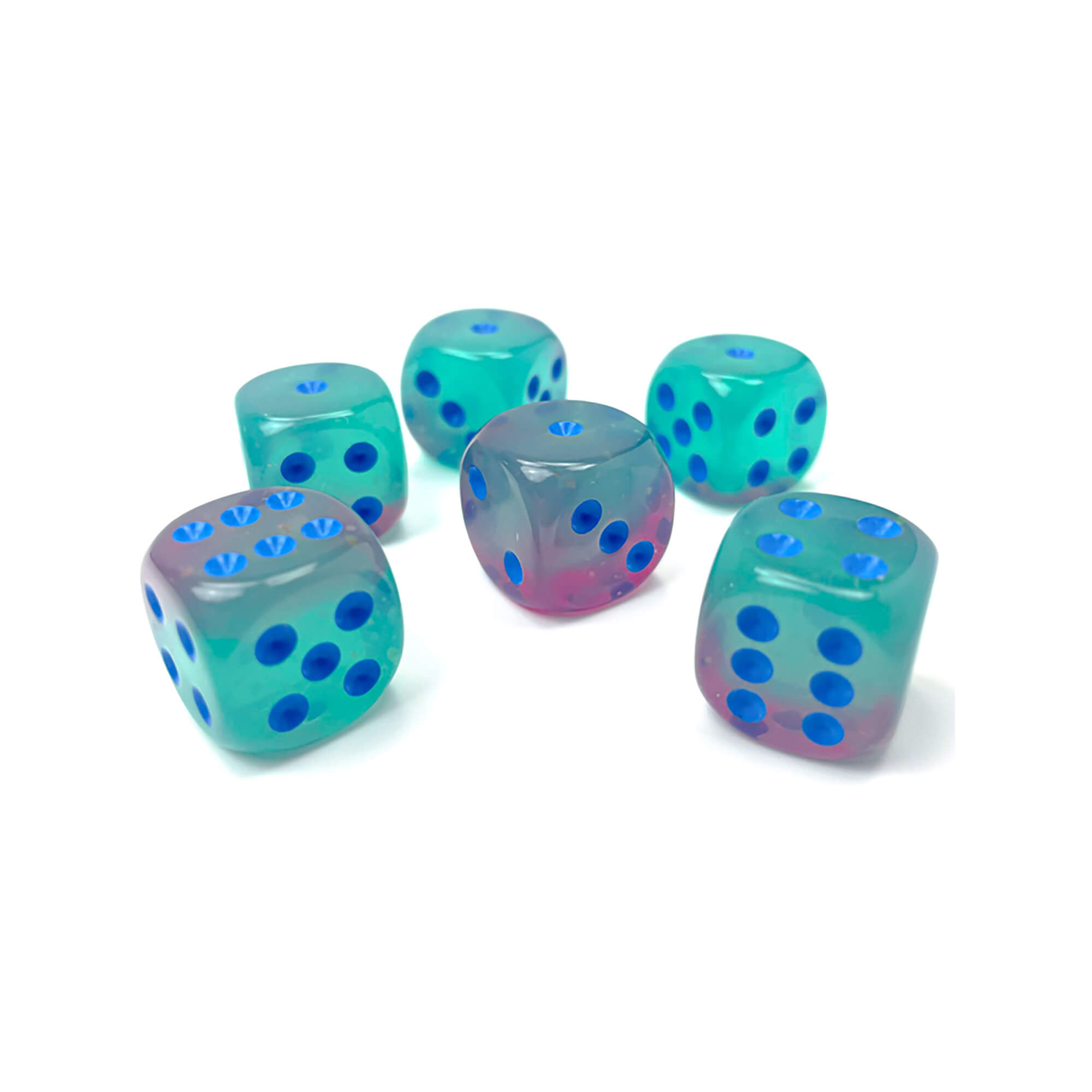 Chessex Gemini Luminary sada kostek D6 12 ks 16mm