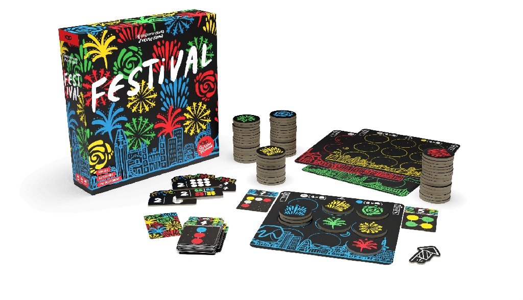 Festival desková hra ohňostroj 3x3 skládání