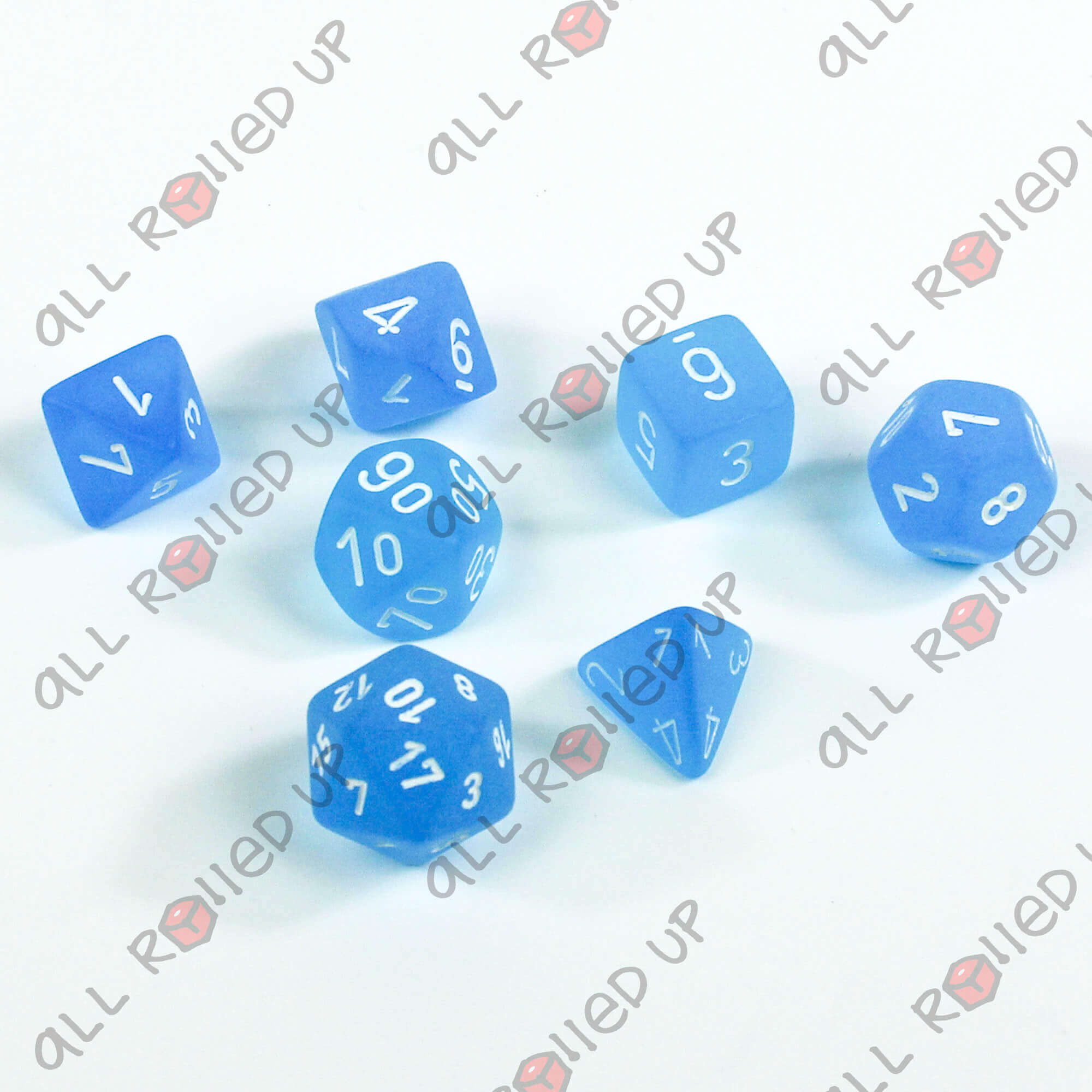 Chessex Frosted Caribbean Blue kostky 7 ks