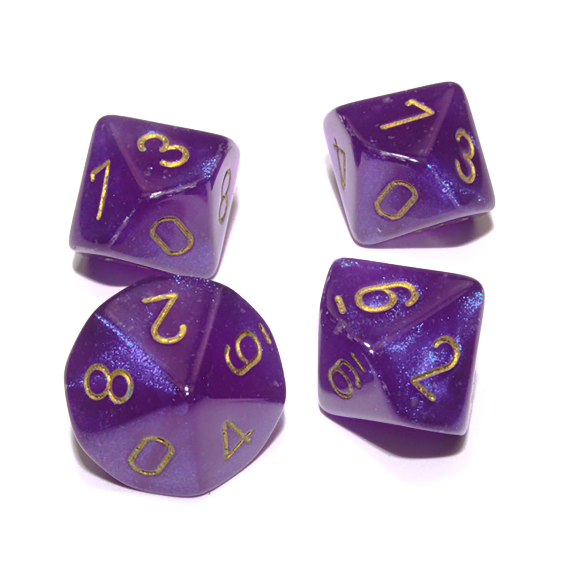 Chessex Borealis Royal Purple Gold sada D10 kostek 10 ks