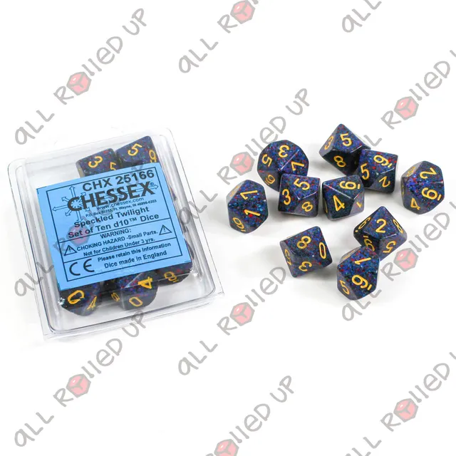 Chessex Speckled Twilight sada kostek D10 10 ks