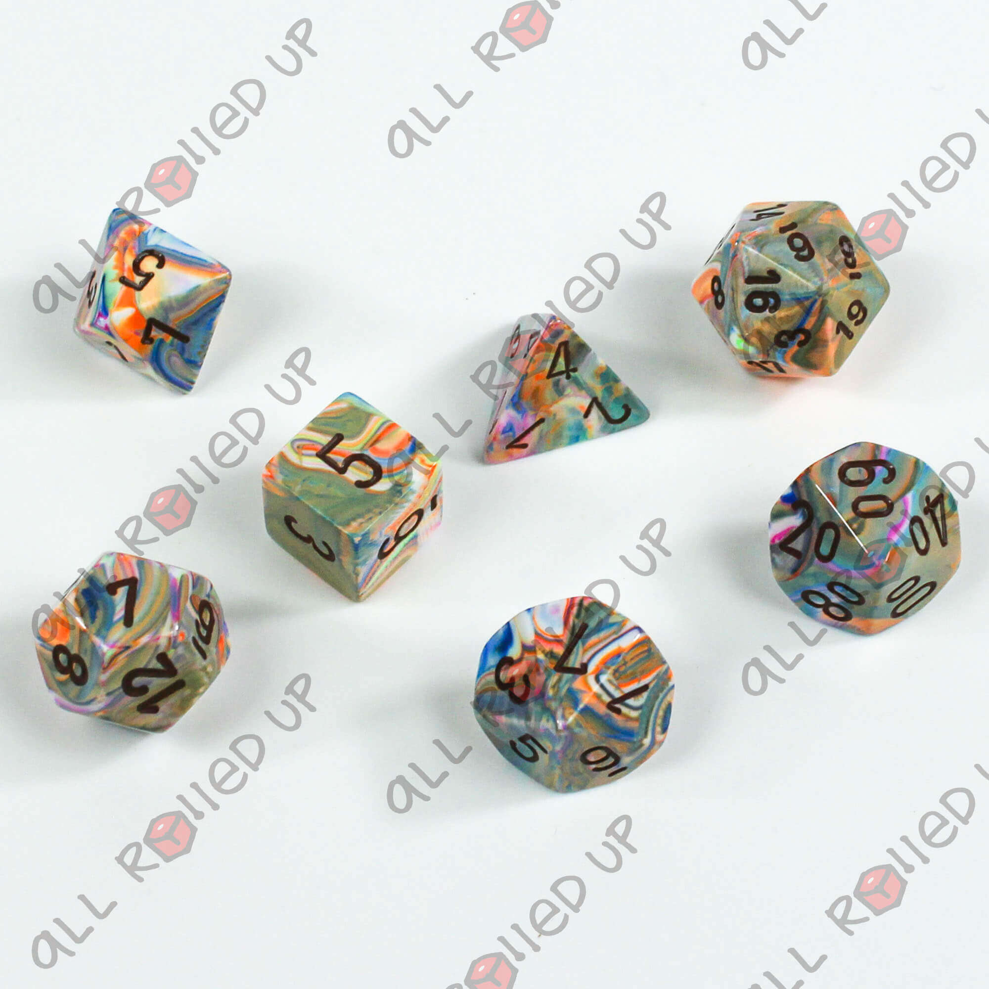 Chessex Festive Vibrant sada kostek 7 ks hmatná hmatná