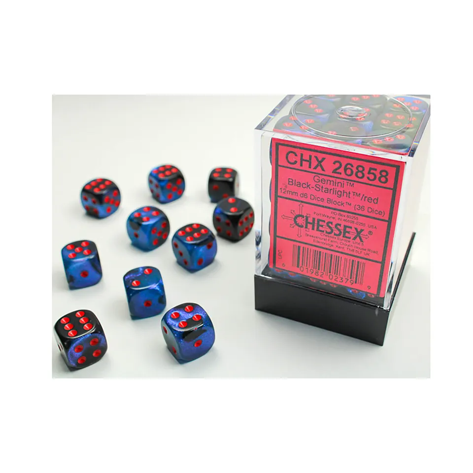 Chessex Gemini CHX26858 sada kostek 36x D6 12mm