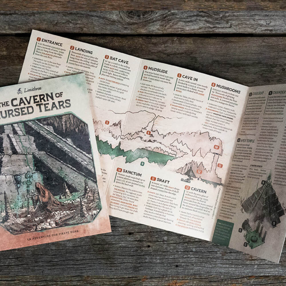 Limithron Cavern of Cursed Tears dobrodružství pro MÖRK BORG