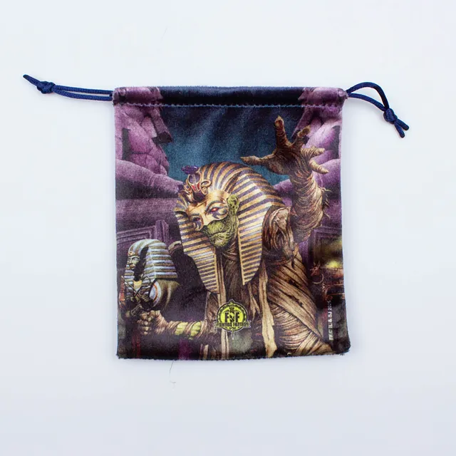Fighting Fantasy Curse of the Mummy sametový sáček na kostky