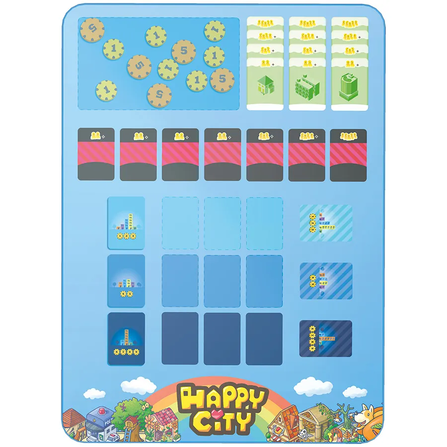 Cocktail Games Happy City herní podložka 53×39 cm neopren