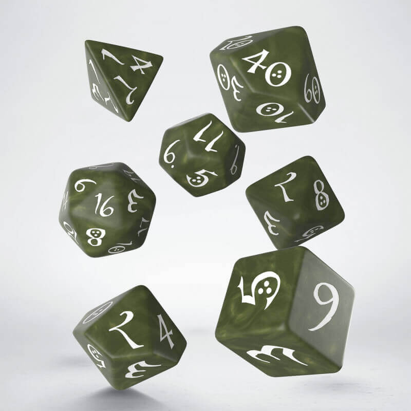 Q Workshop Classic RPG sada kostek 7 ks olivová