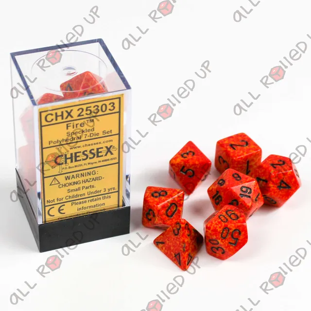 Chessex Speckled Fire polyhedrální sada kostek 7 ks