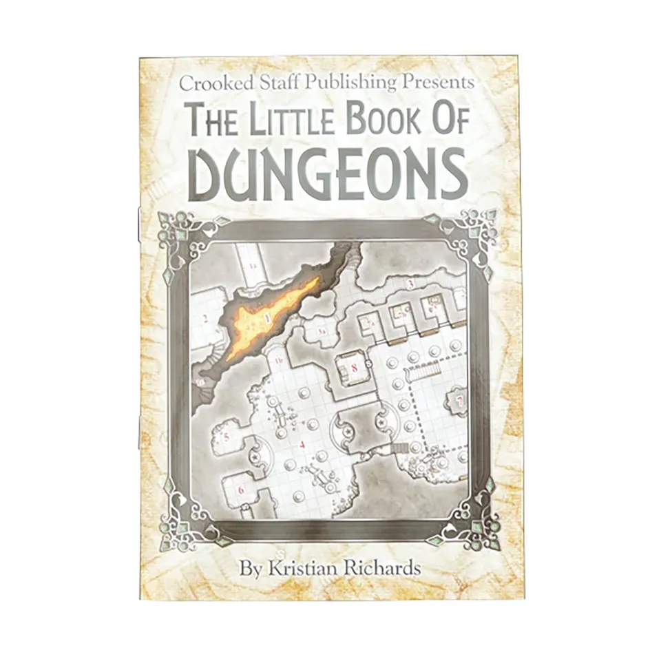 Square Hex Little Book of Dungeons kniha map A5
