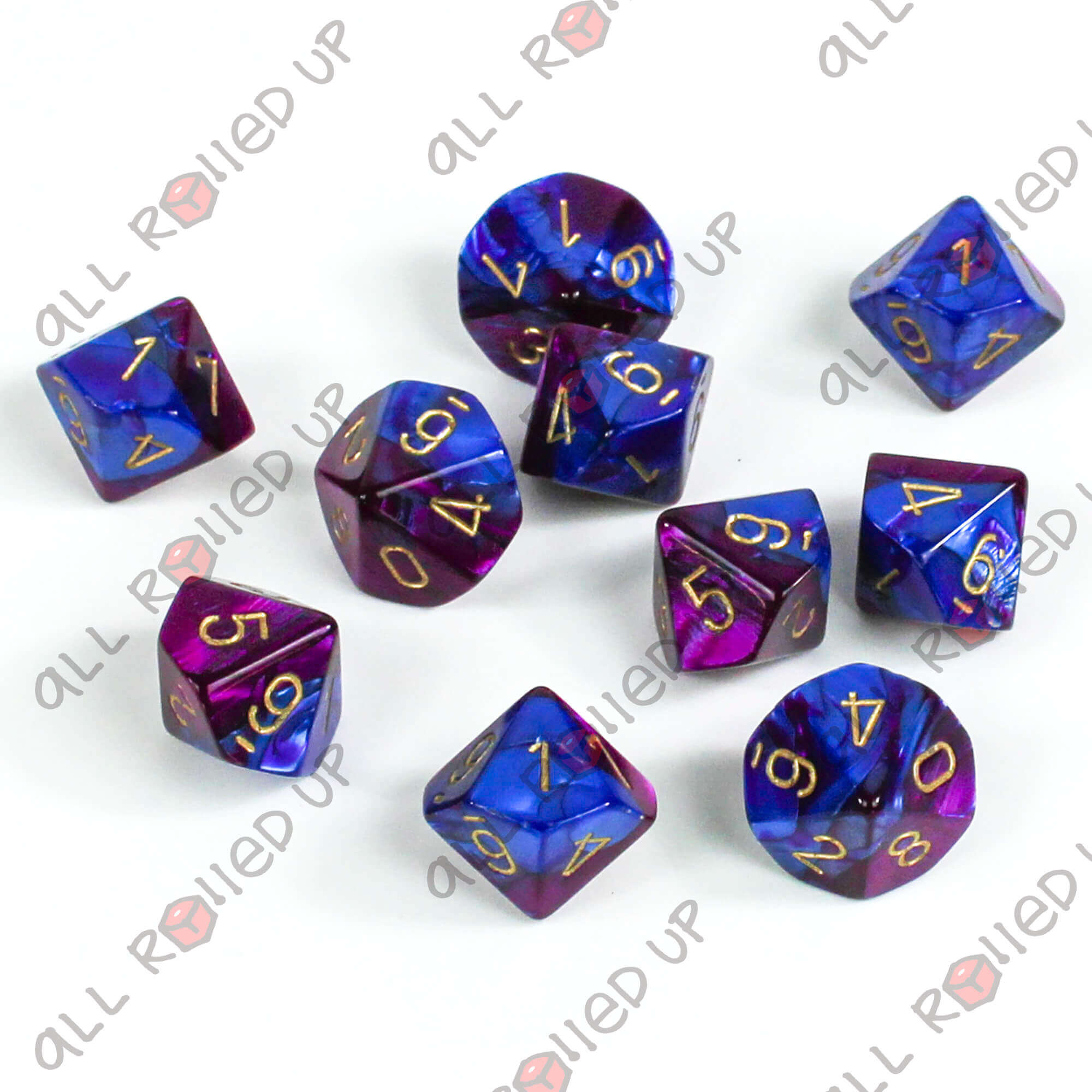 Chessex Gemini Blue-Purple sada 10 kostek D10