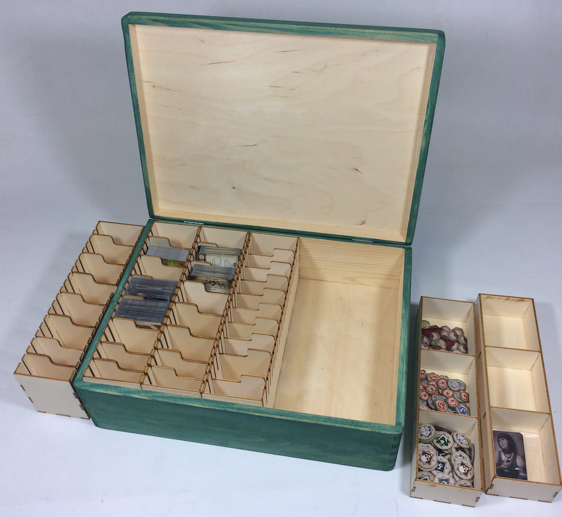 Geek Mod 3 draci 2018 box na karty 1400 karet dřevěný