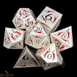 The Dice Shop Metal Dagger Black Red kostky kovové