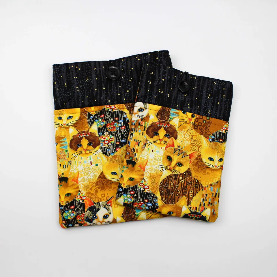 All Rolled Up Klimnt Kitty Cat obal na knihu s kapsou