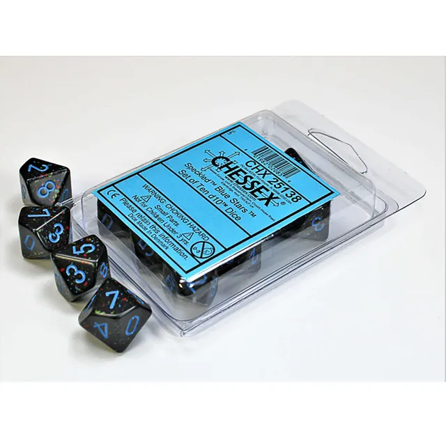 Chessex Speckled Blue Stars D10 sada kostek 10 ks