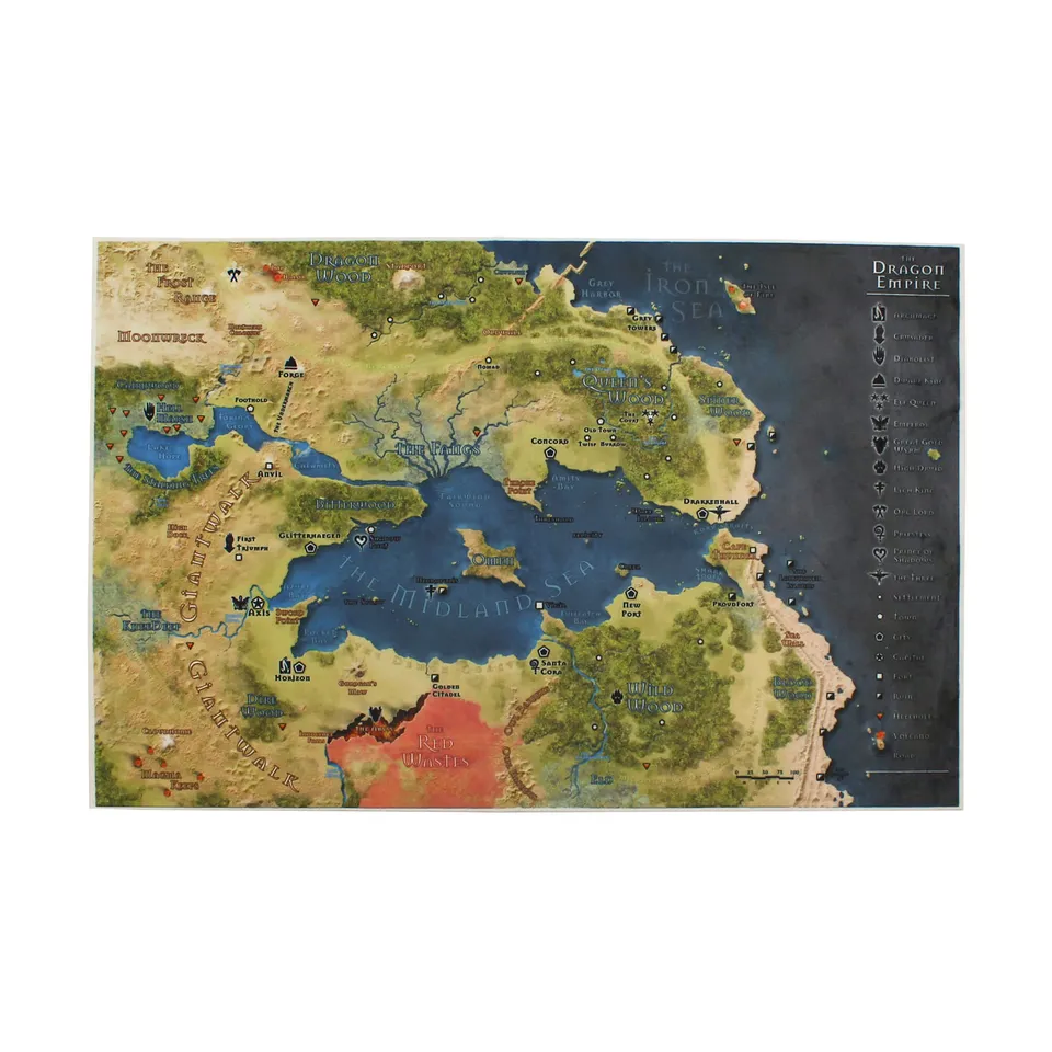 Pelgrane Press Dragon Empire A3 sametová mapa