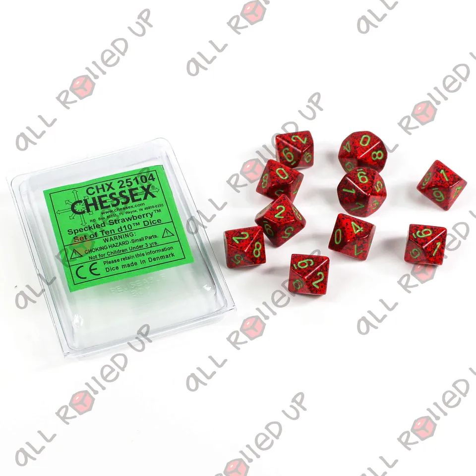 Chessex Speckled D10 kostky 10 ks jahodové