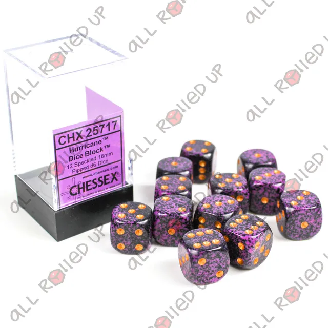 Chessex Speckled Hurricane kostky D6 12 ks 16 mm