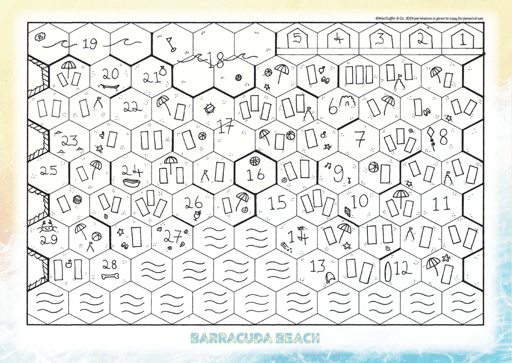 Barracuda Beach A Day at Barracuda Beach RPG zine 16 stran