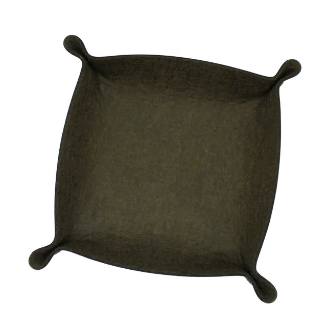 All Rolled Up Army Green filcová skládací kostková miska vlněná