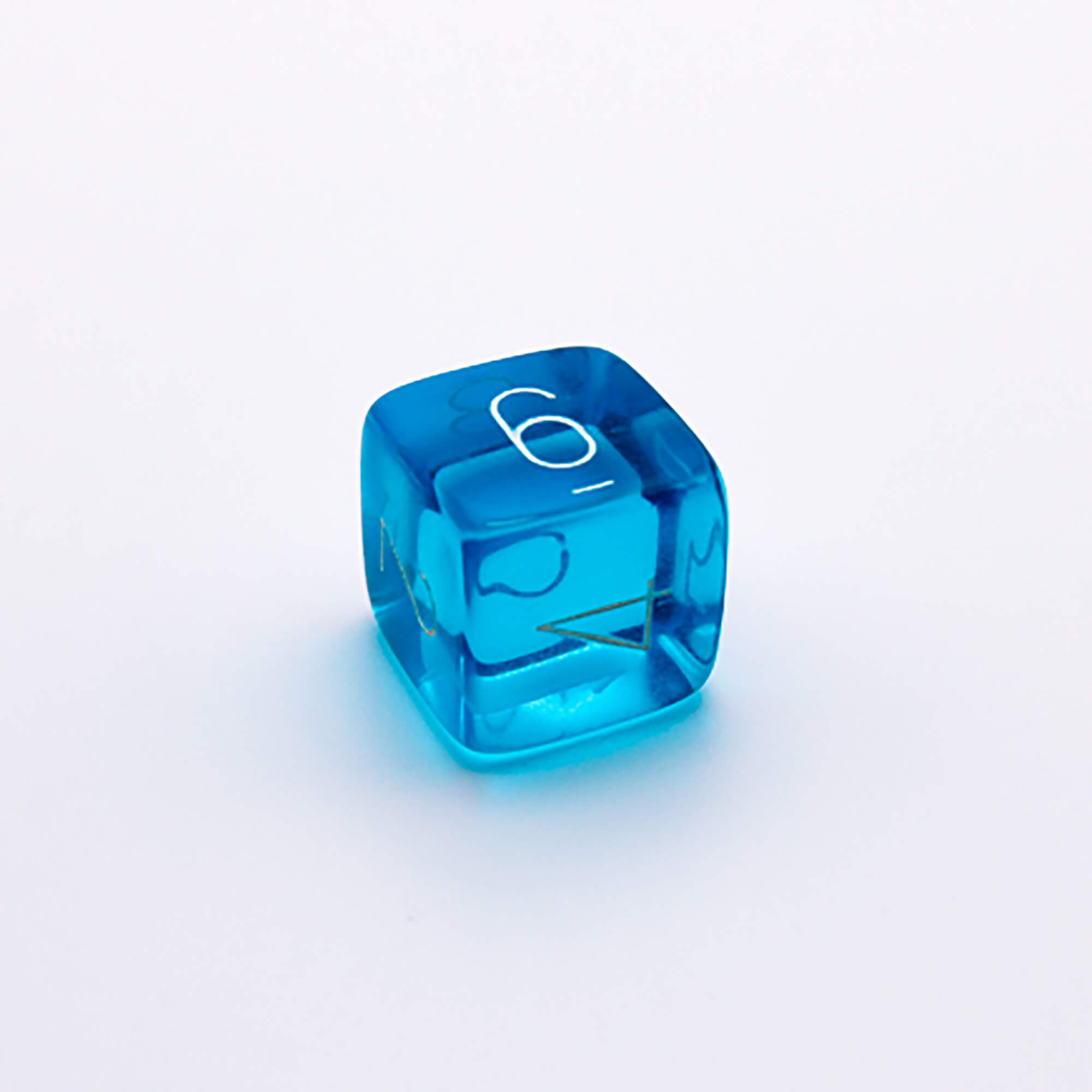 Chessex Lab Wave 7 Translucent Tropical Blue sada 8 kostek