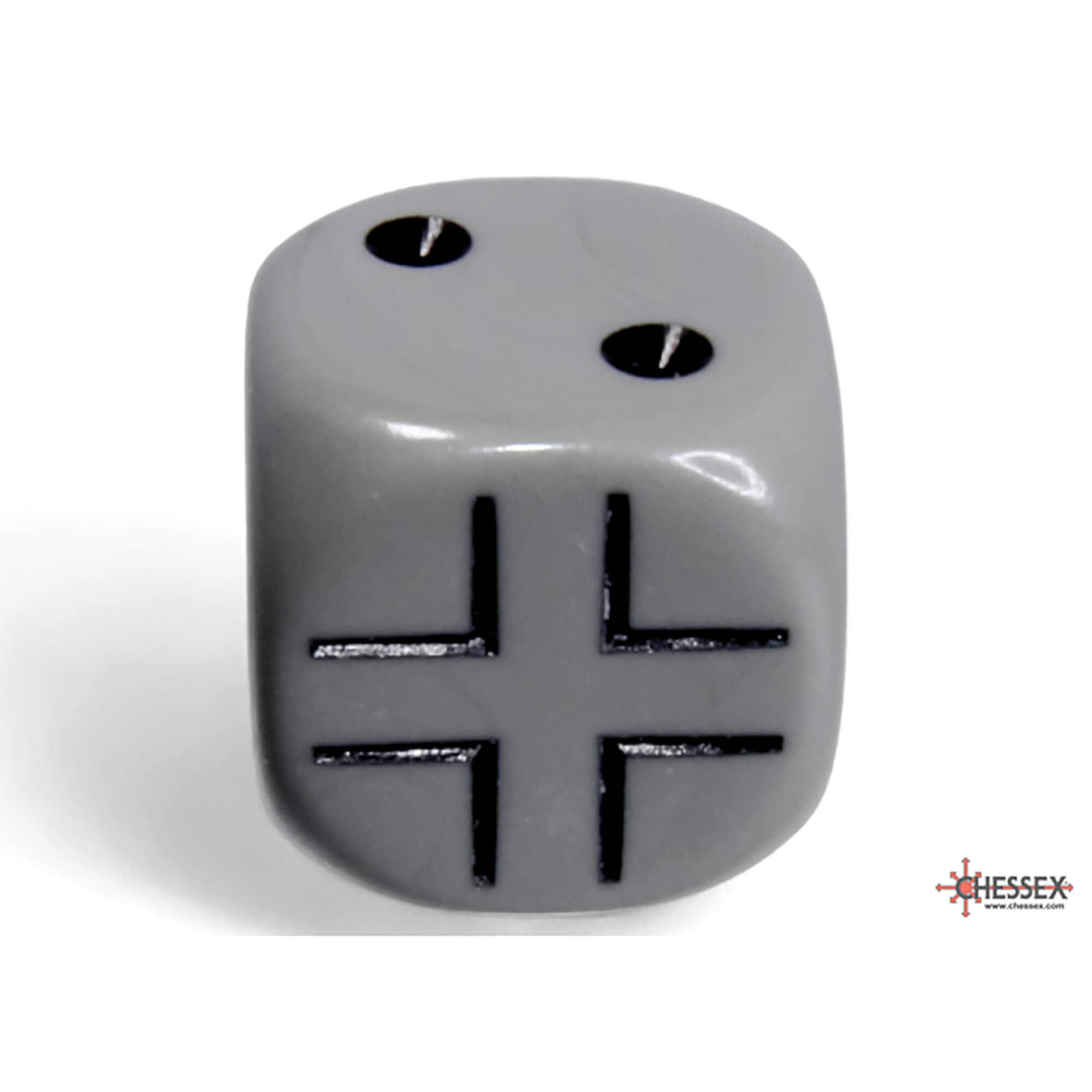 Chessex War Dice Opaque D6 sada 12ks 16mm šedo-černá