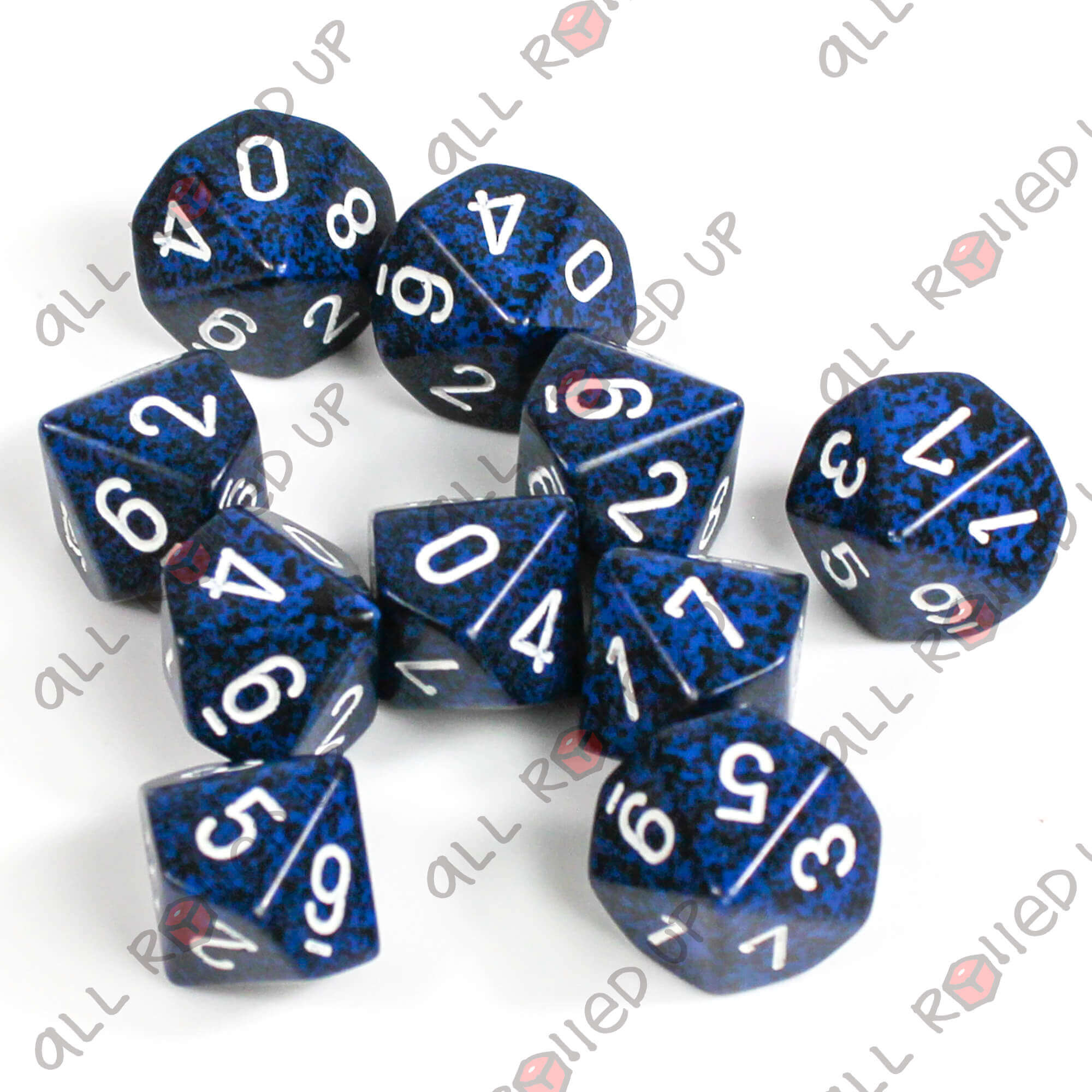 Chessex Speckled D10 sada kostek Stealth 10 ks