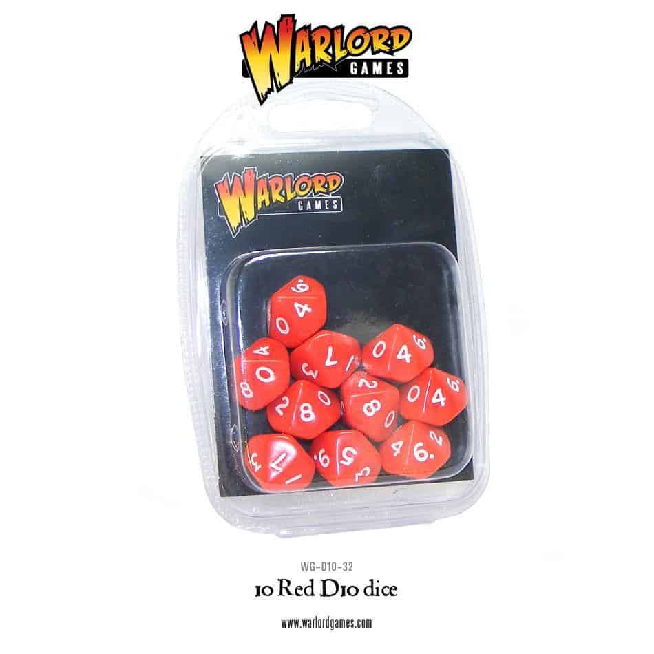 Geek Mod D10 Dice Pack Red sada 10 červených kostek