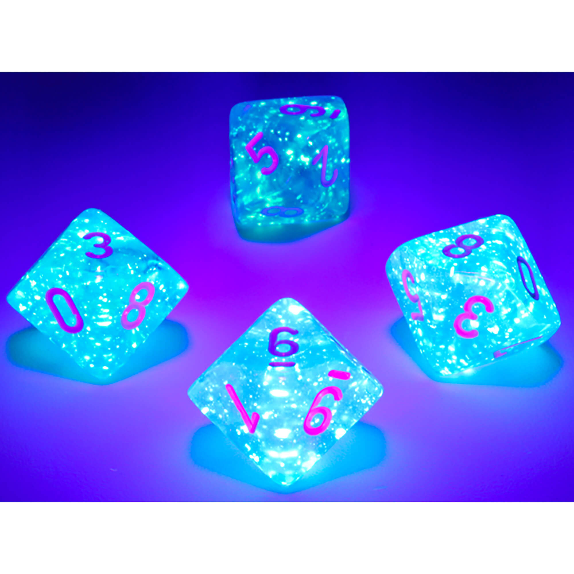 Chessex Borealis Sky Blue sada kostek D10 10 ks Luminary