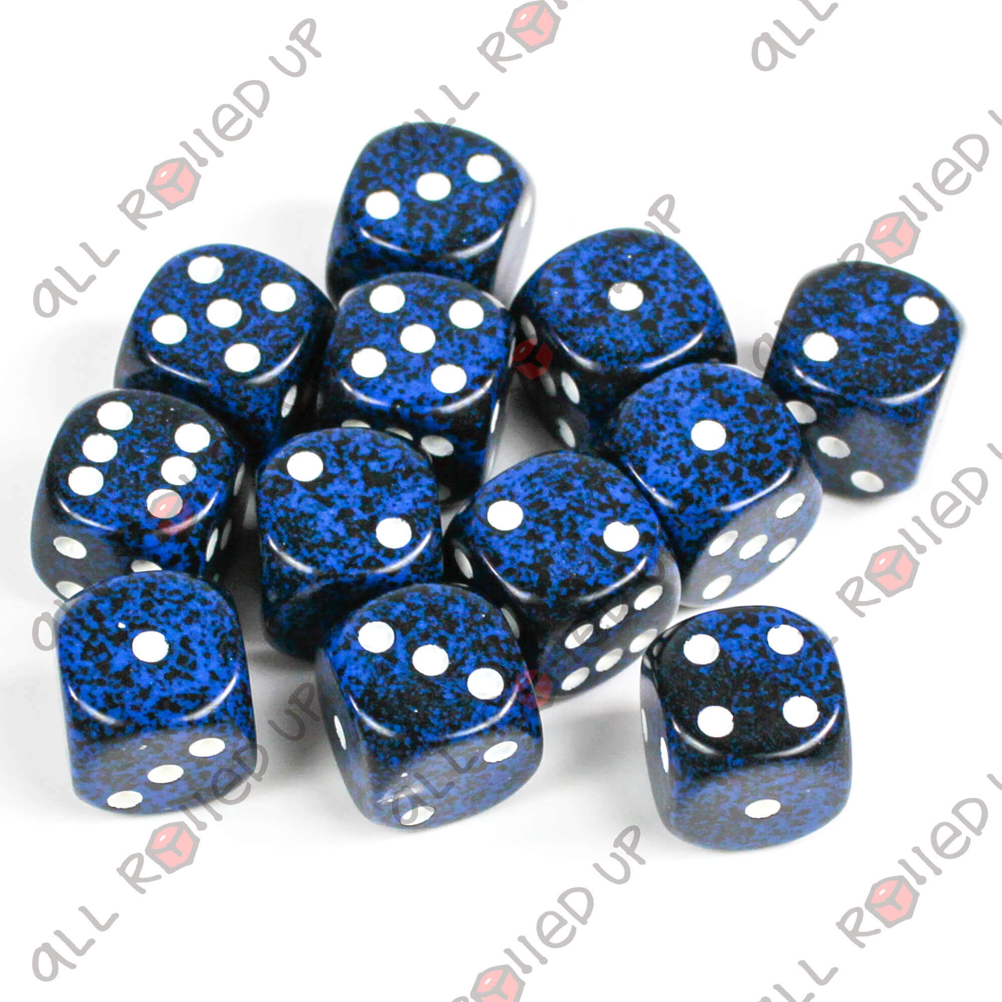 Chessex Speckled Stealth D6 16mm sada kostek 12 ks