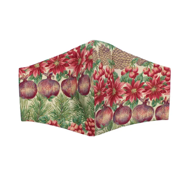 All Rolled Up Fruits Poinsettia rouška bavlněná