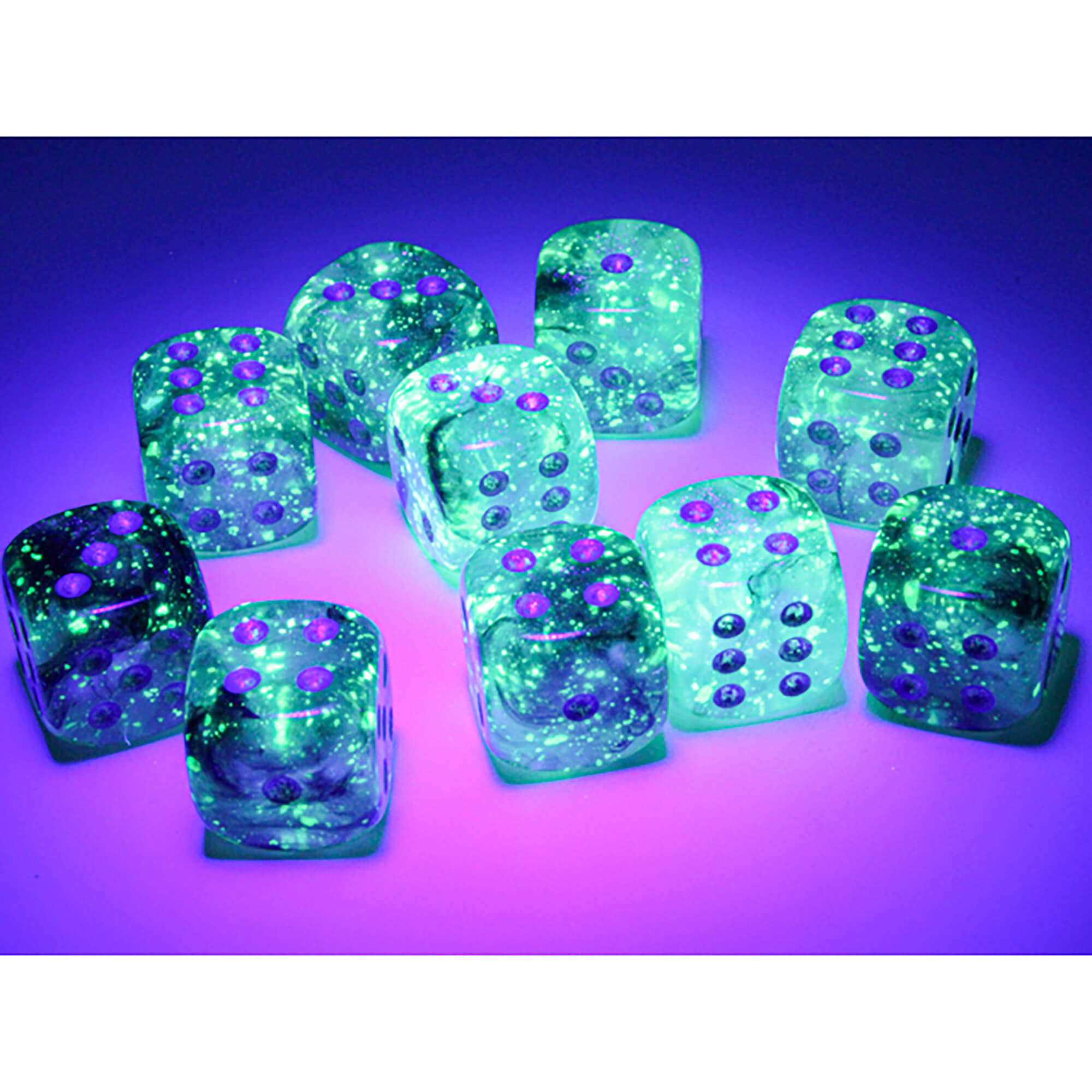 Chessex Borealis CHX27978 sada kostek D6 36 ks 12 mm kouřová