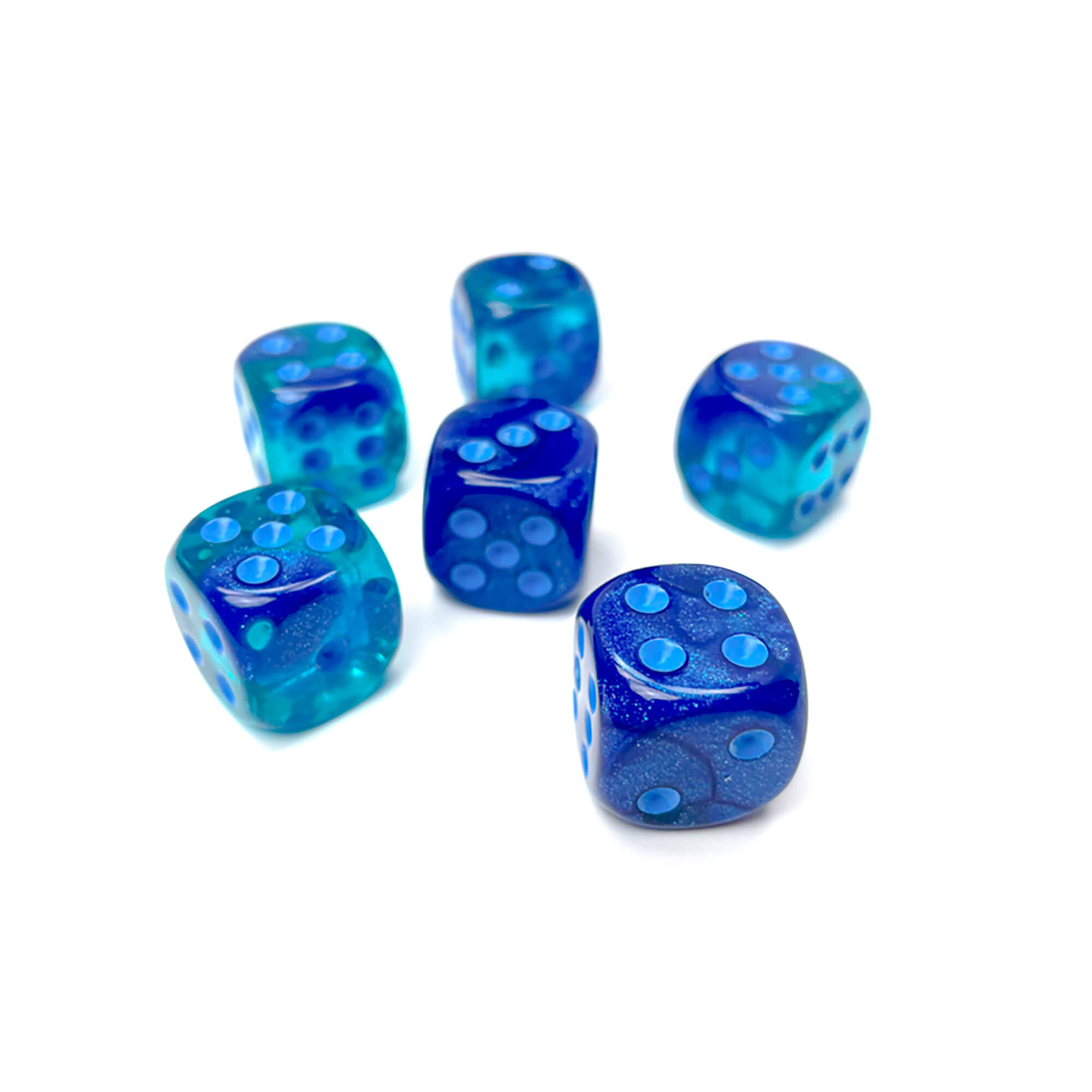 Chessex Gemini sada kostek 12 ks modrá 16 mm